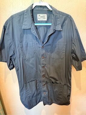 Howler Brothers Slate Blue Short Sleeve Camp Shirt